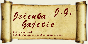 Jelenka Gajetić vizit kartica